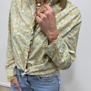 Chemise Flavie Verte Fleurie