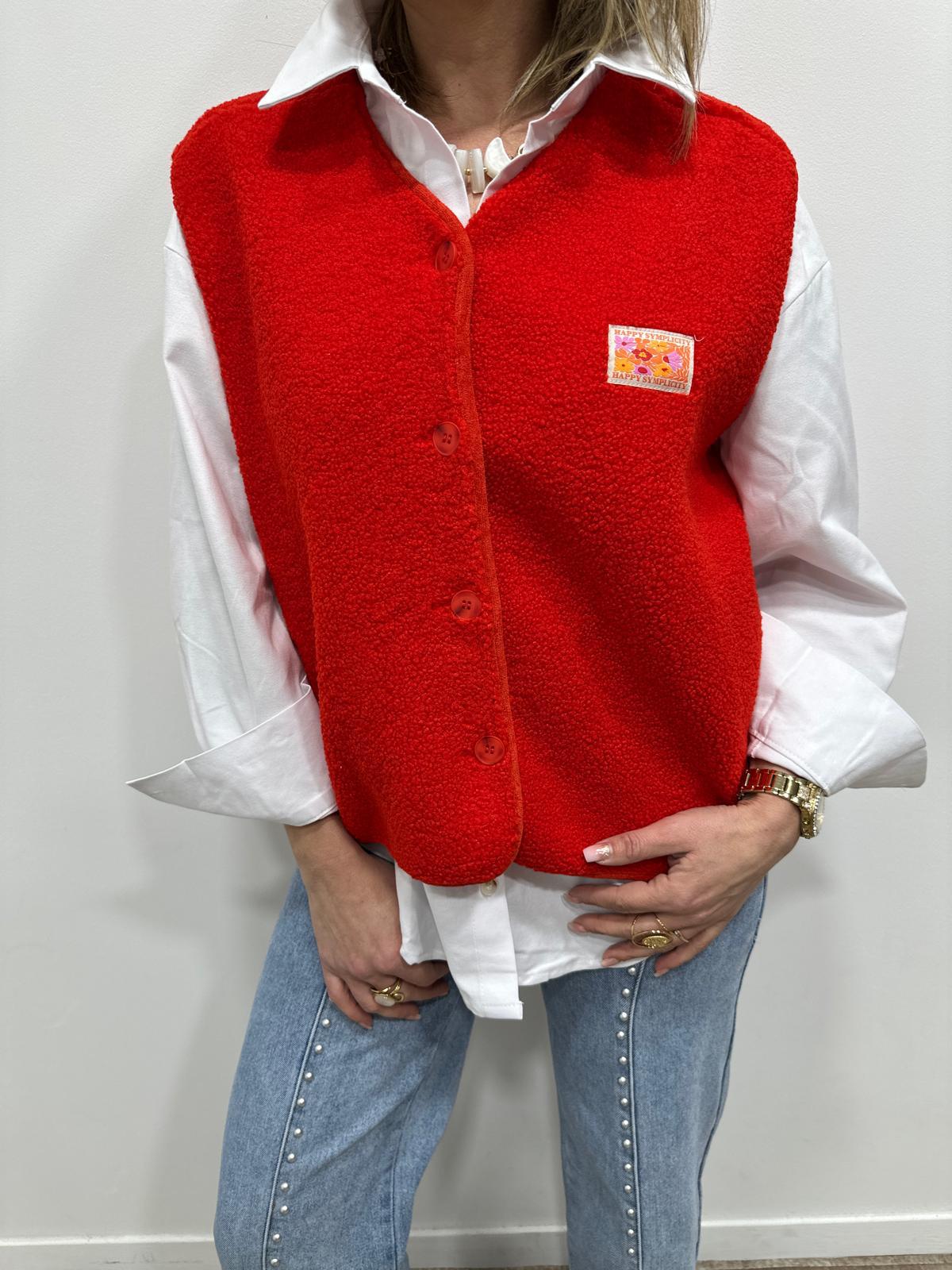 Gilet Sans Manches Mellow Rouge