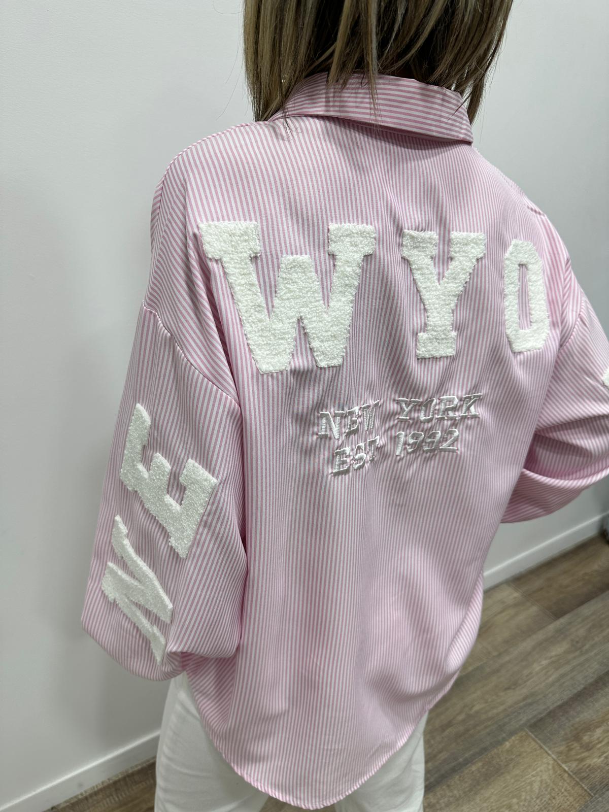 Chemise Rayée New York Rose