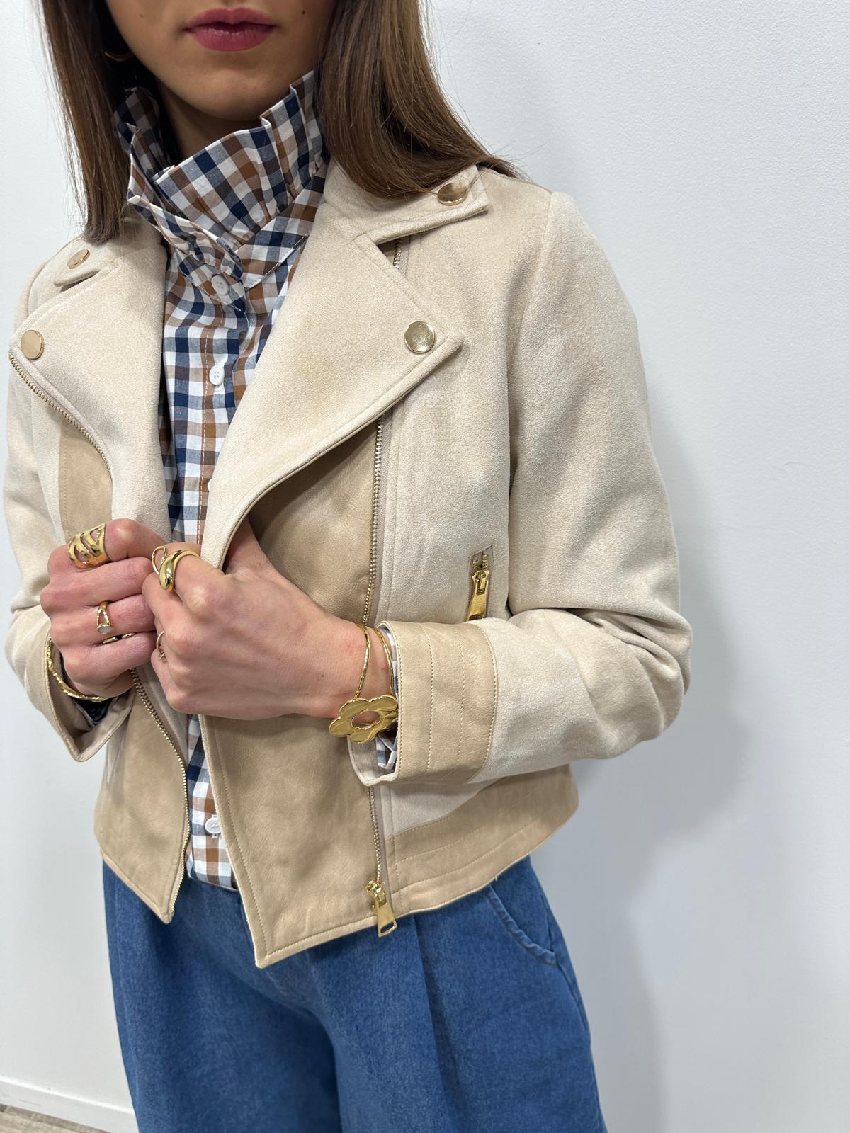 Veste Melis Bi-Matière Beige