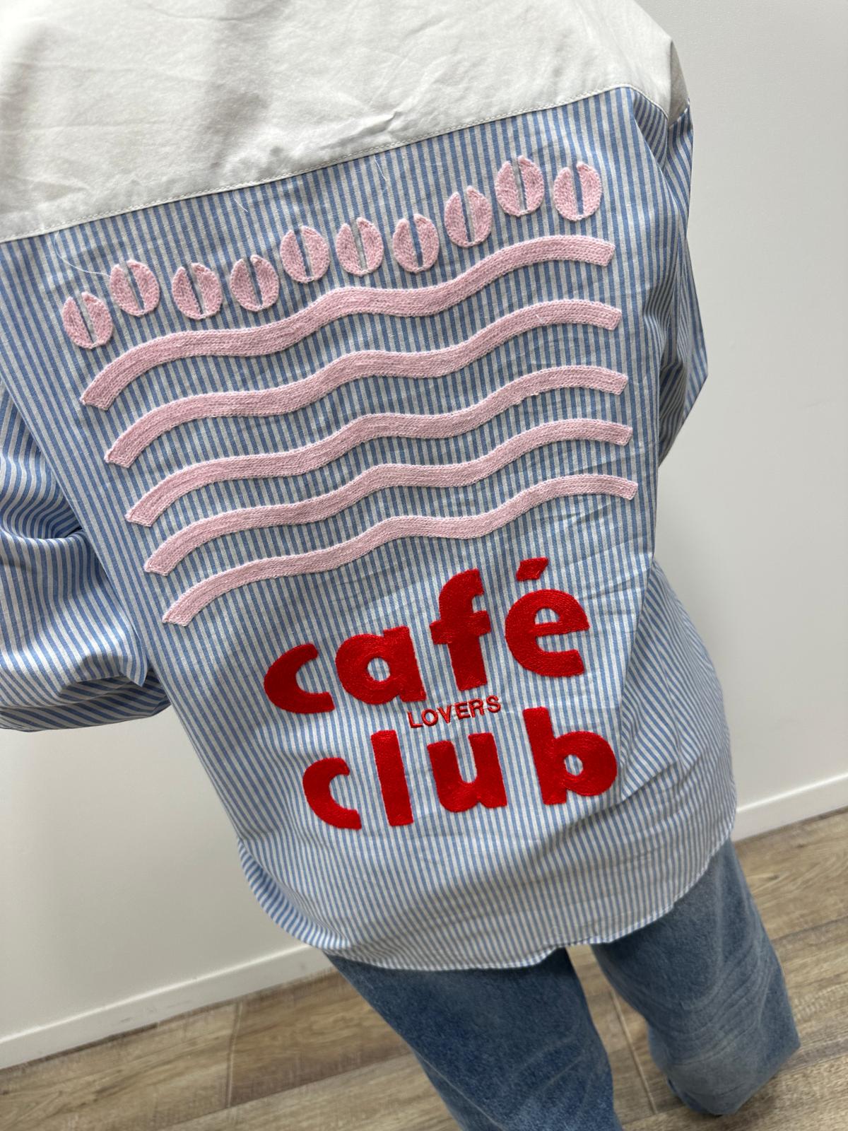 Chemise Café Club Bleue