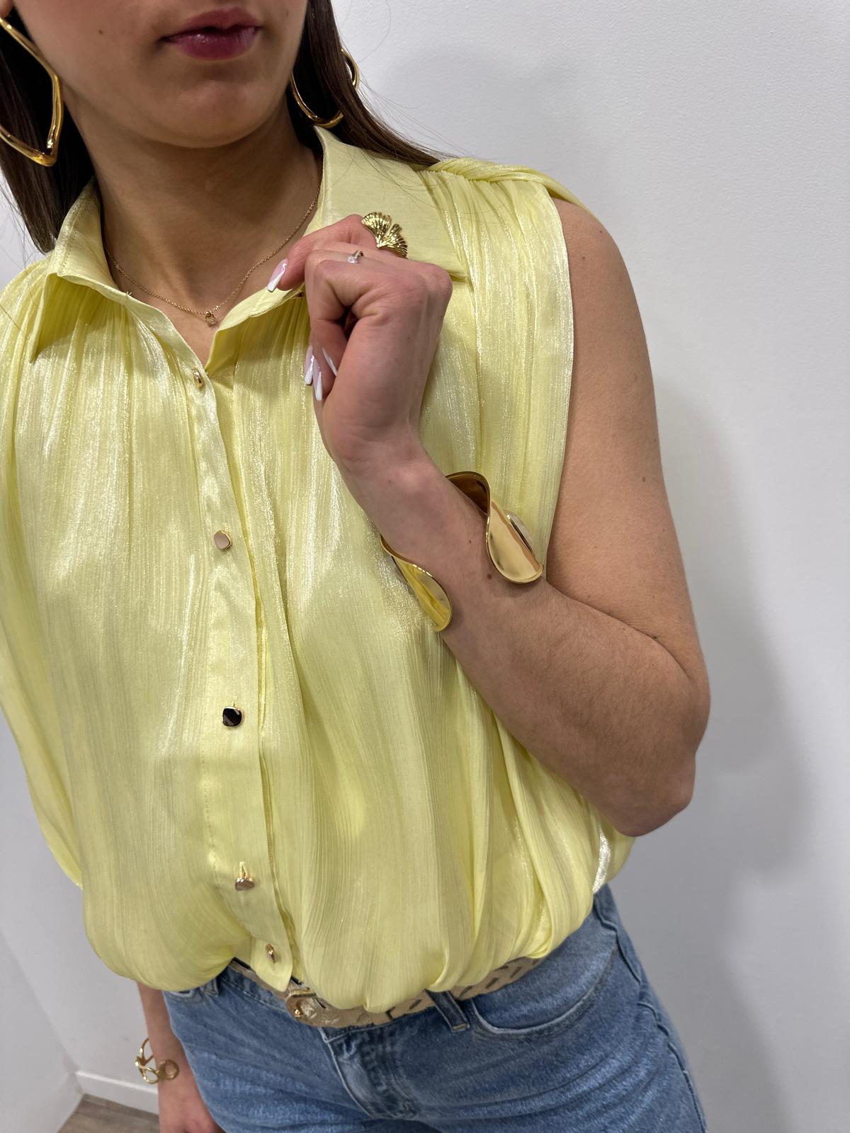 Chemise Sans Manches Romane Jaune