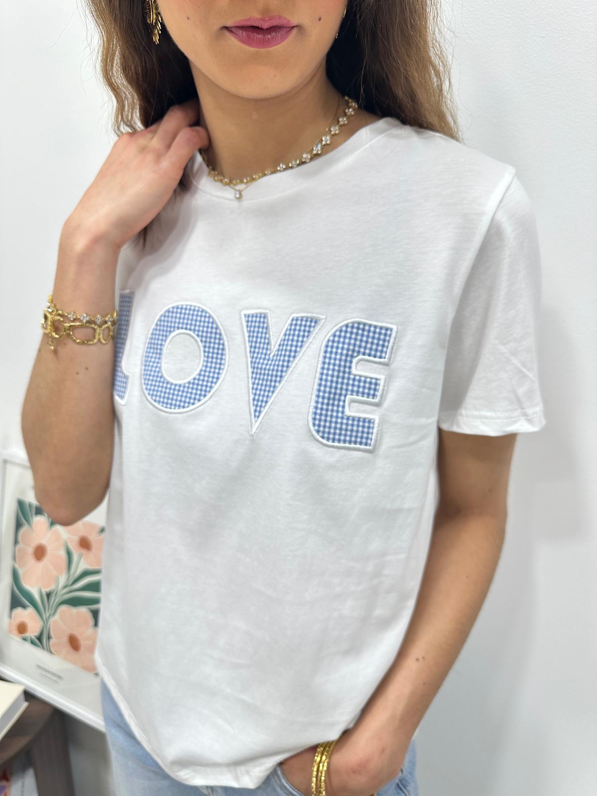 Tee-Shirt Love Bleu