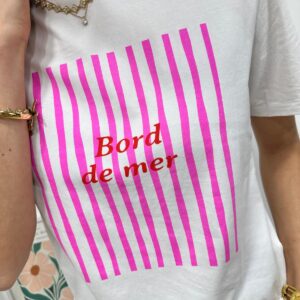 Tee-Shirt Bord de Mer Rose