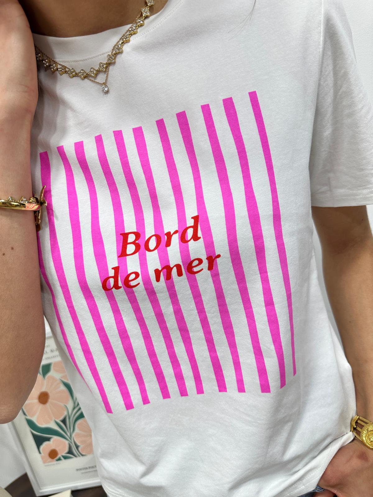 Tee-Shirt Bord de Mer Rose