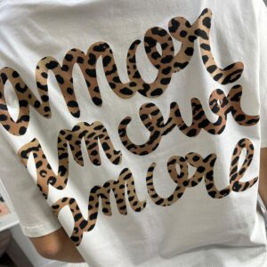 Tee-Shirt Amor Amour Amore Leopard
