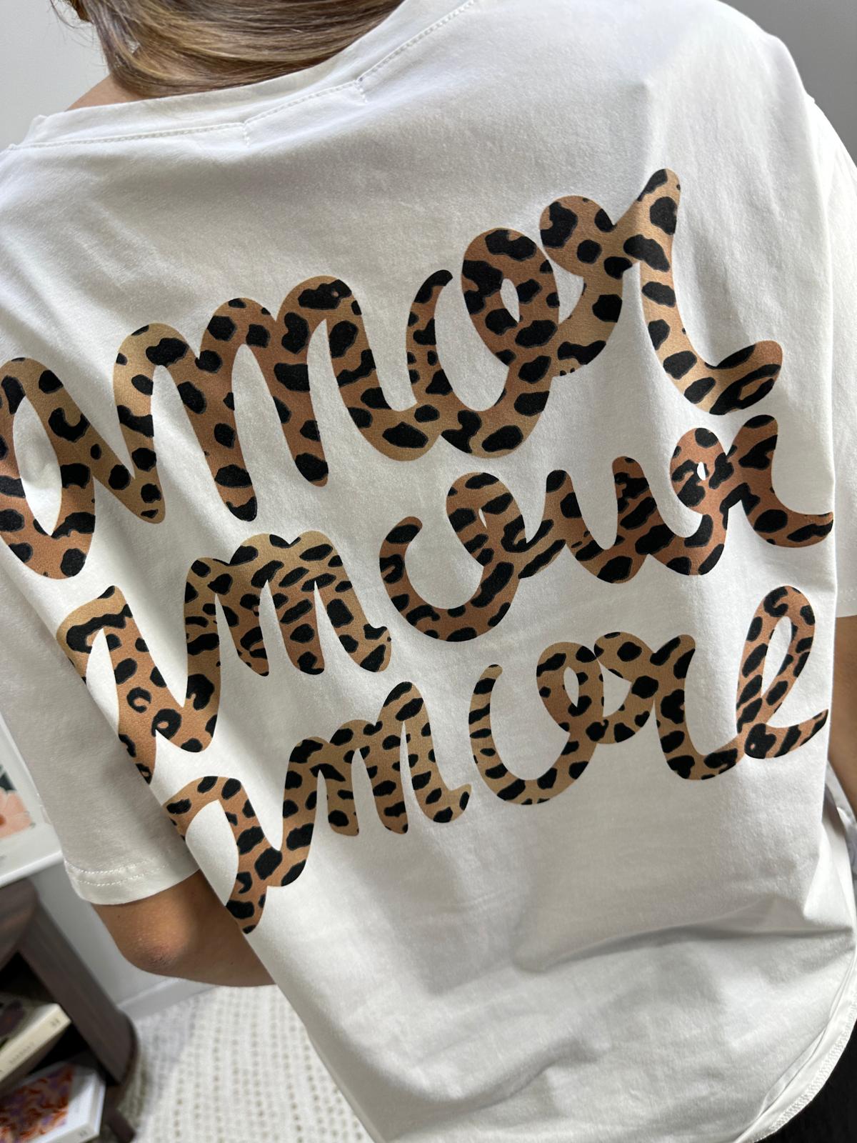 Tee-Shirt Amor Amour Amore Leopard