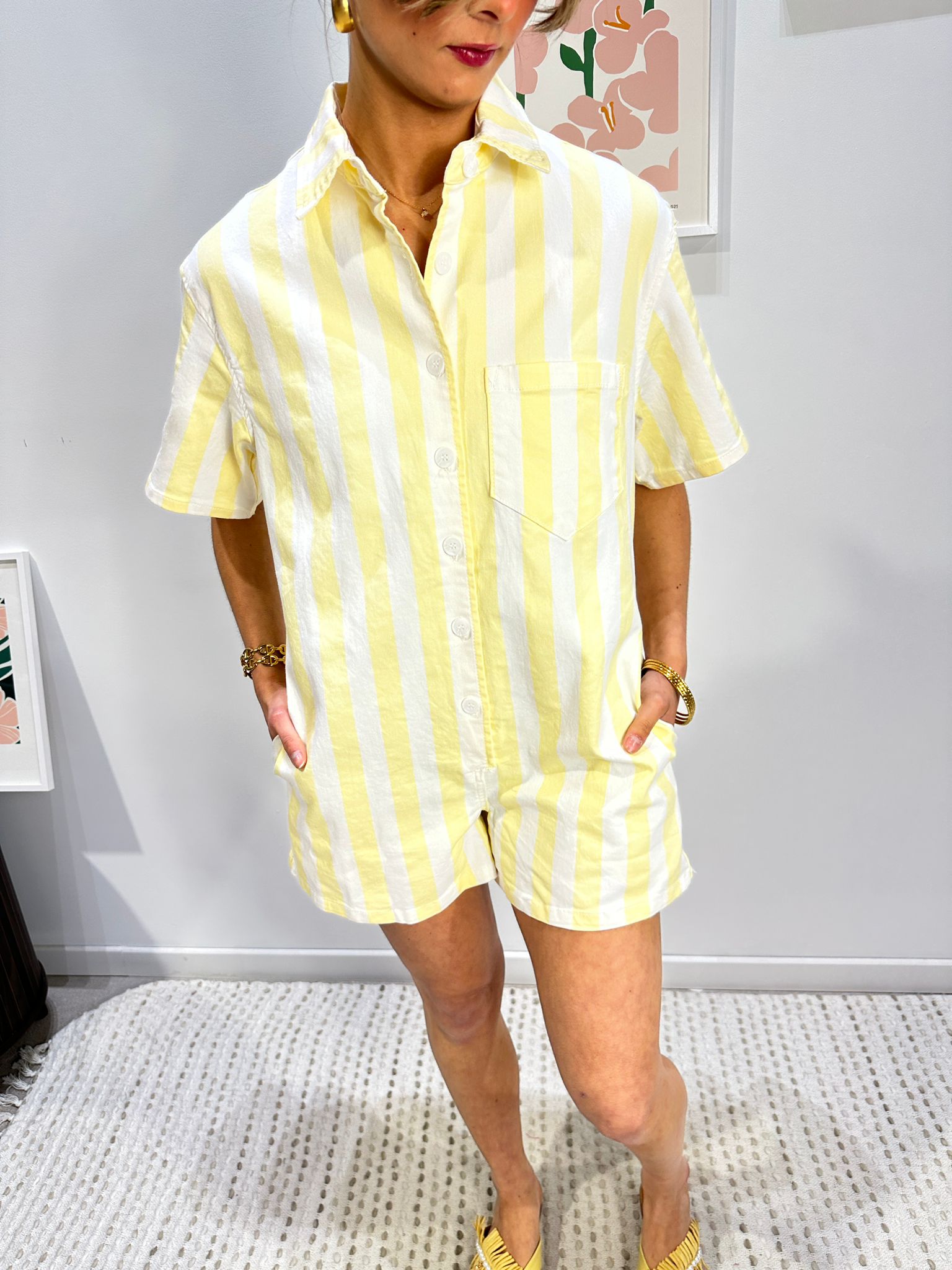 Combi Short Lamue Jaune