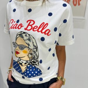 Tee-Shirt Ciao Bella à Pois