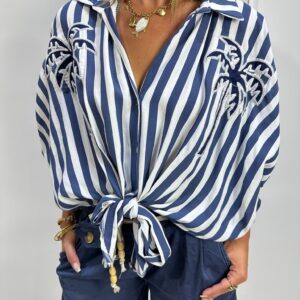 Chemise Rayée Palmier