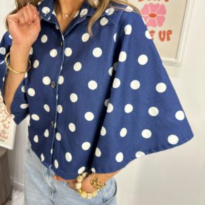 Veste Bleu à Pois