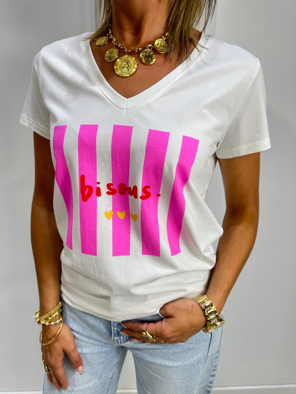Tee-Shirt Bisous Rose
