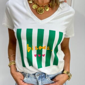 Tee-Shirt Bisous Vert