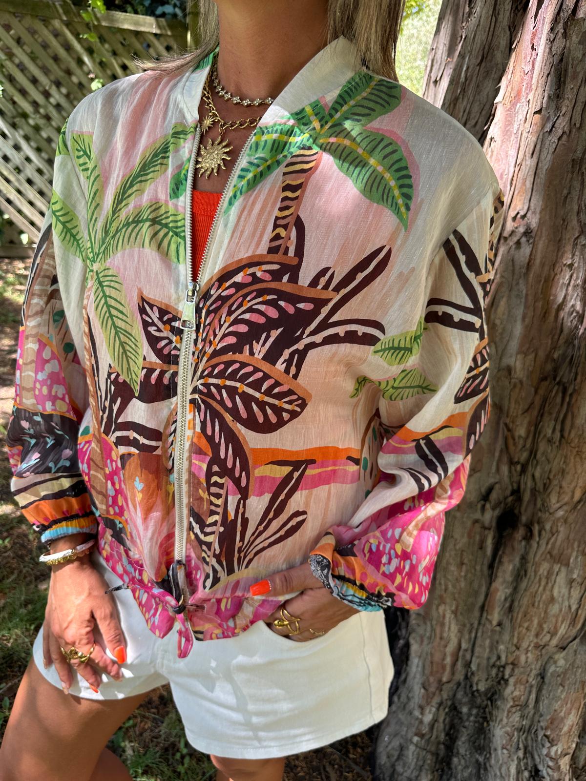 Veste Légère Tropical Verte