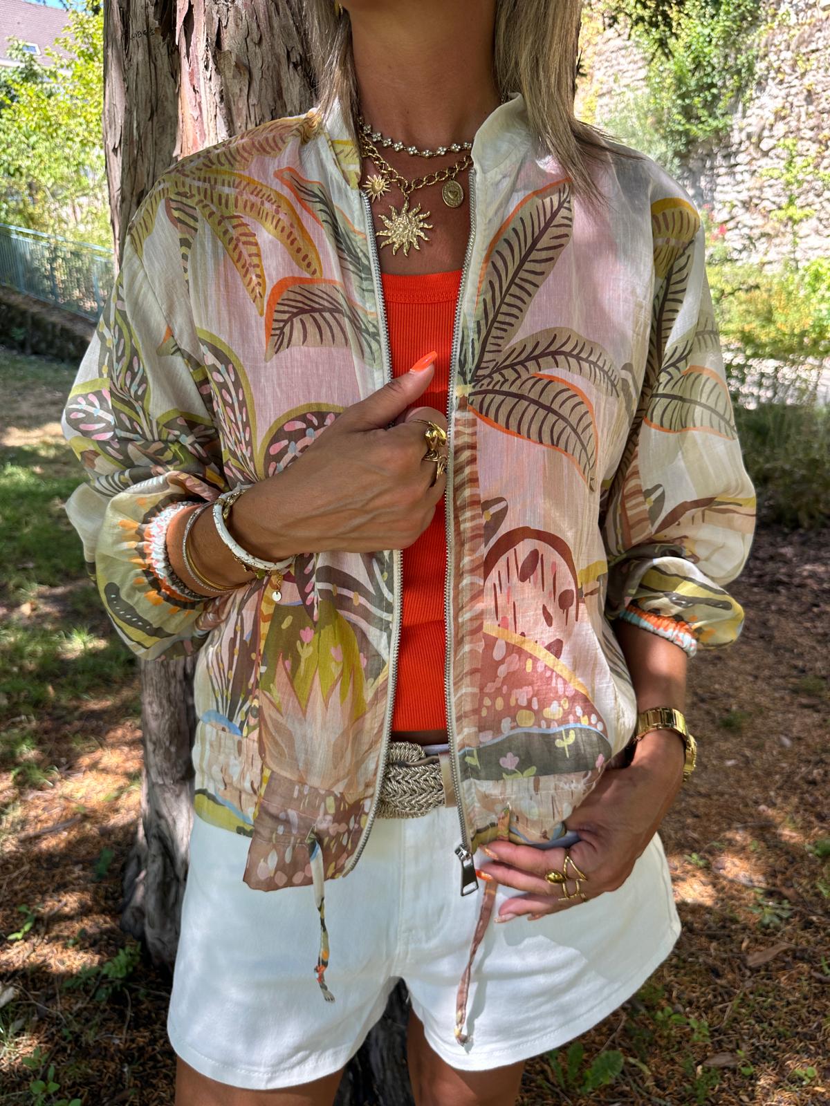 Veste Légère Tropical Jaune
