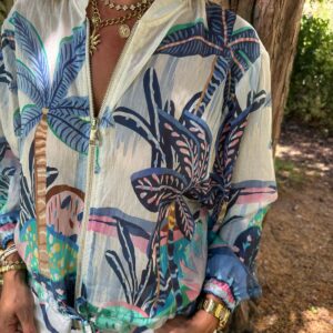 Veste Légère Tropical Bleu