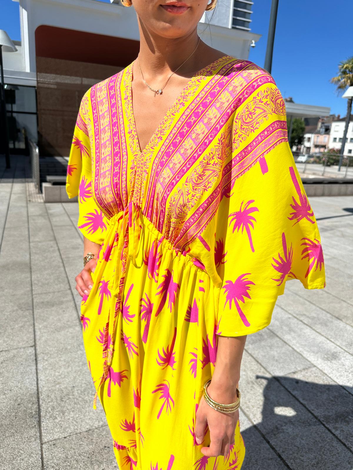 Robe Longue Asiye Palmier