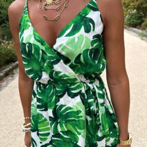 Robe Tropicale à Bretelles