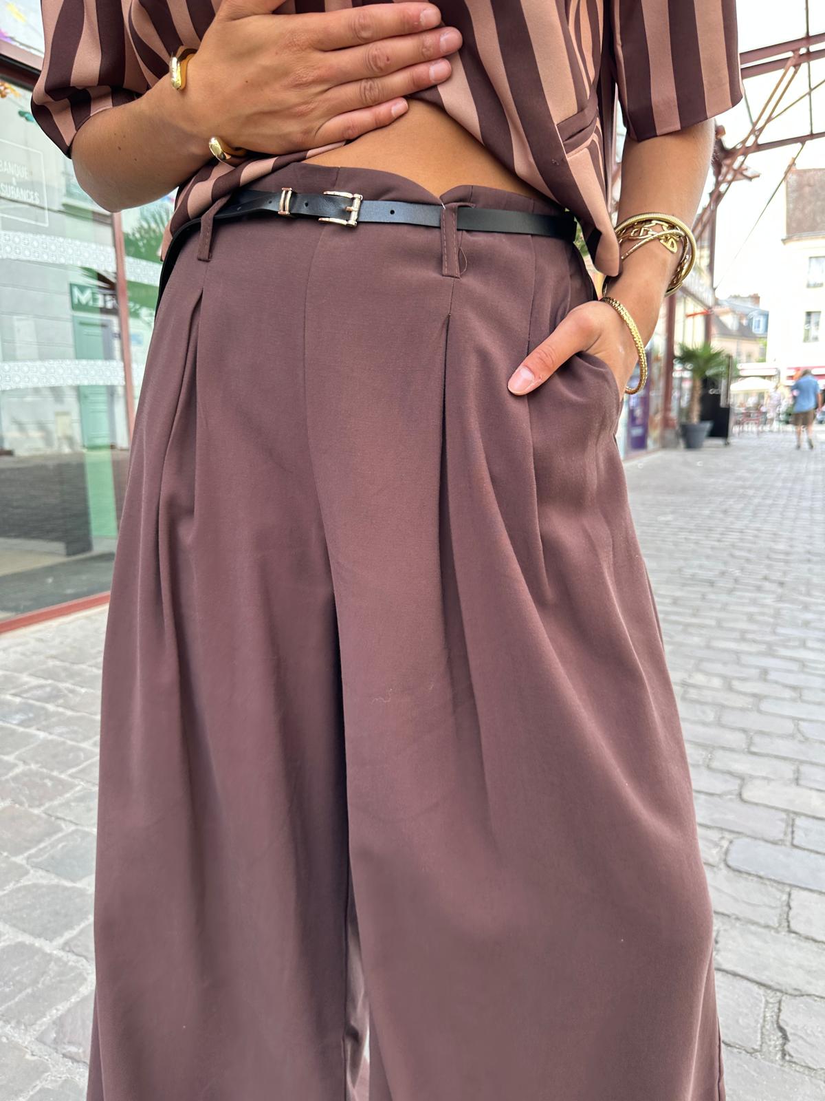 Pantalon Jeanne Chocolat