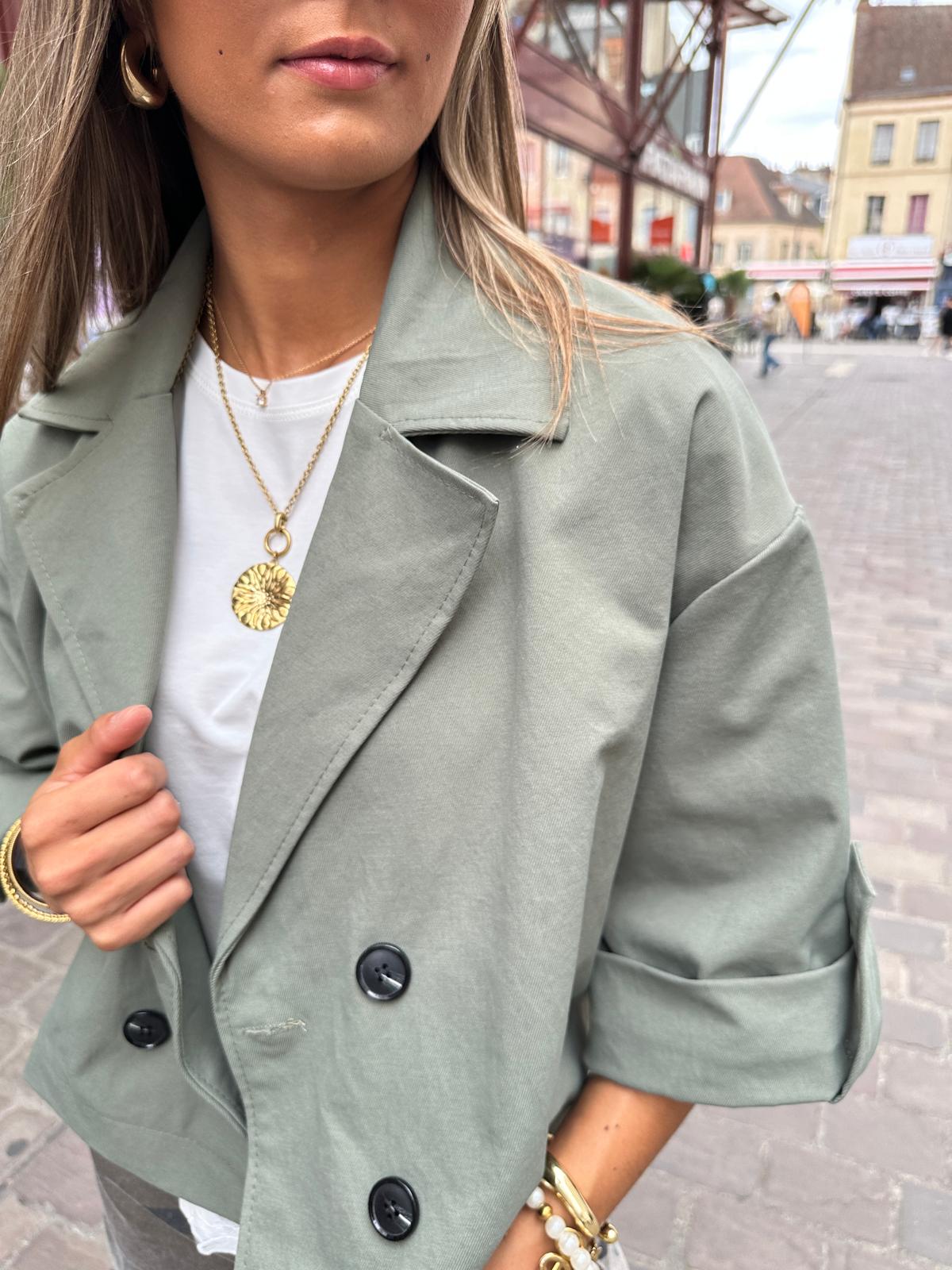 Veste Courte Elina Kaki