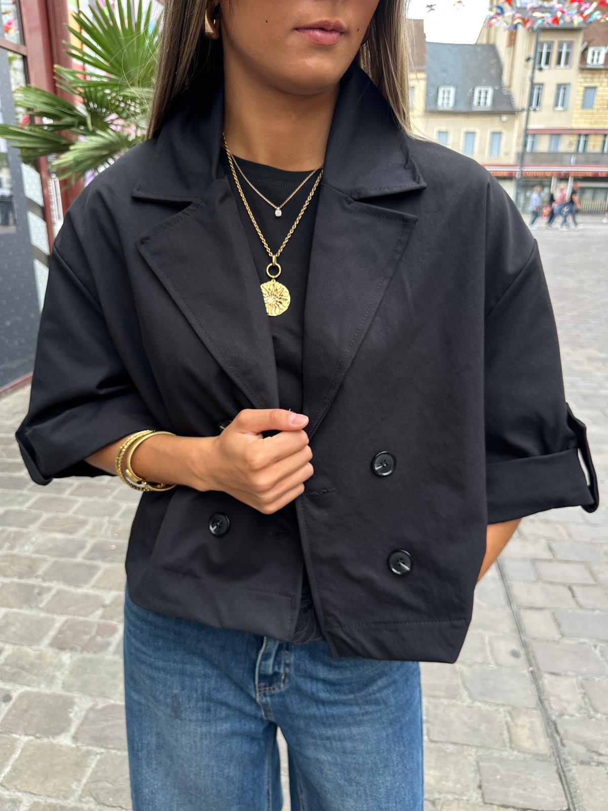 Veste Courte Elina Noire