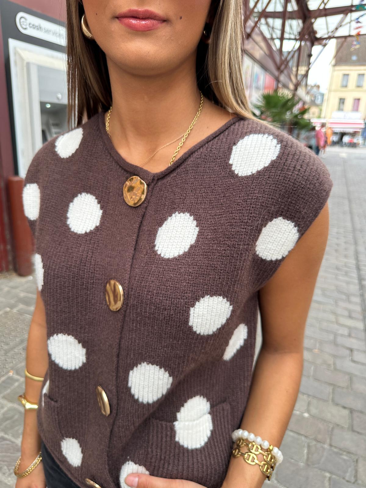 Gilet Sans Manches Sally Chocolat