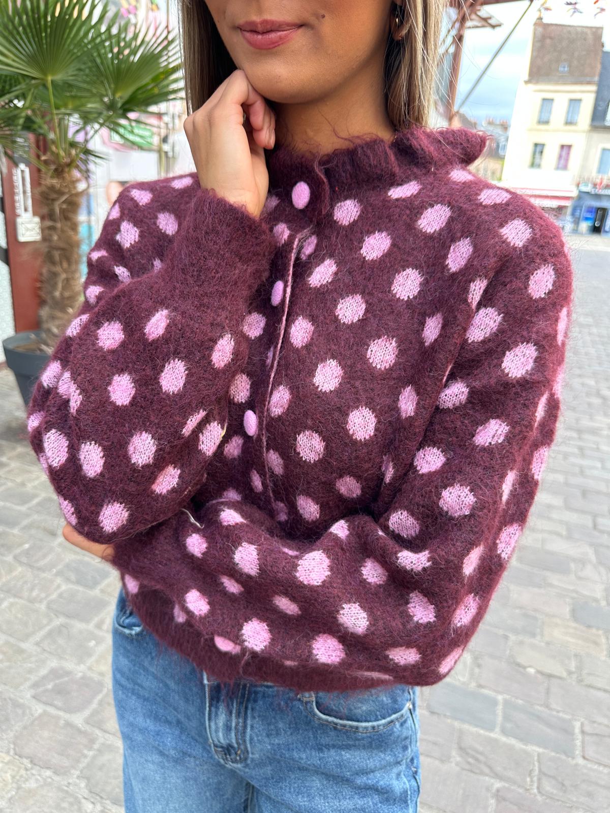 Gilet Bleona Bordeaux