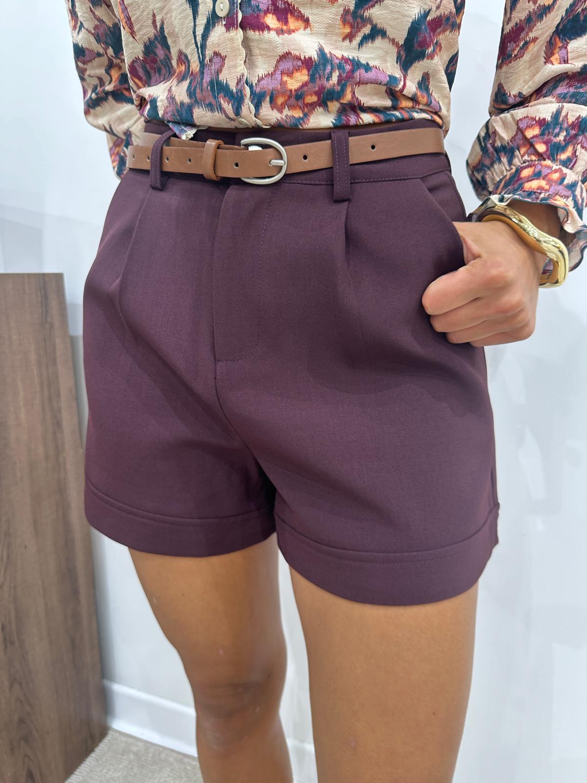 Short Marcel Bordeaux
