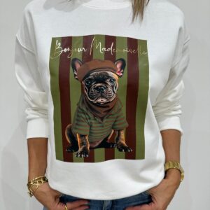 Sweat Bonjour Mademoiselle Chocolat