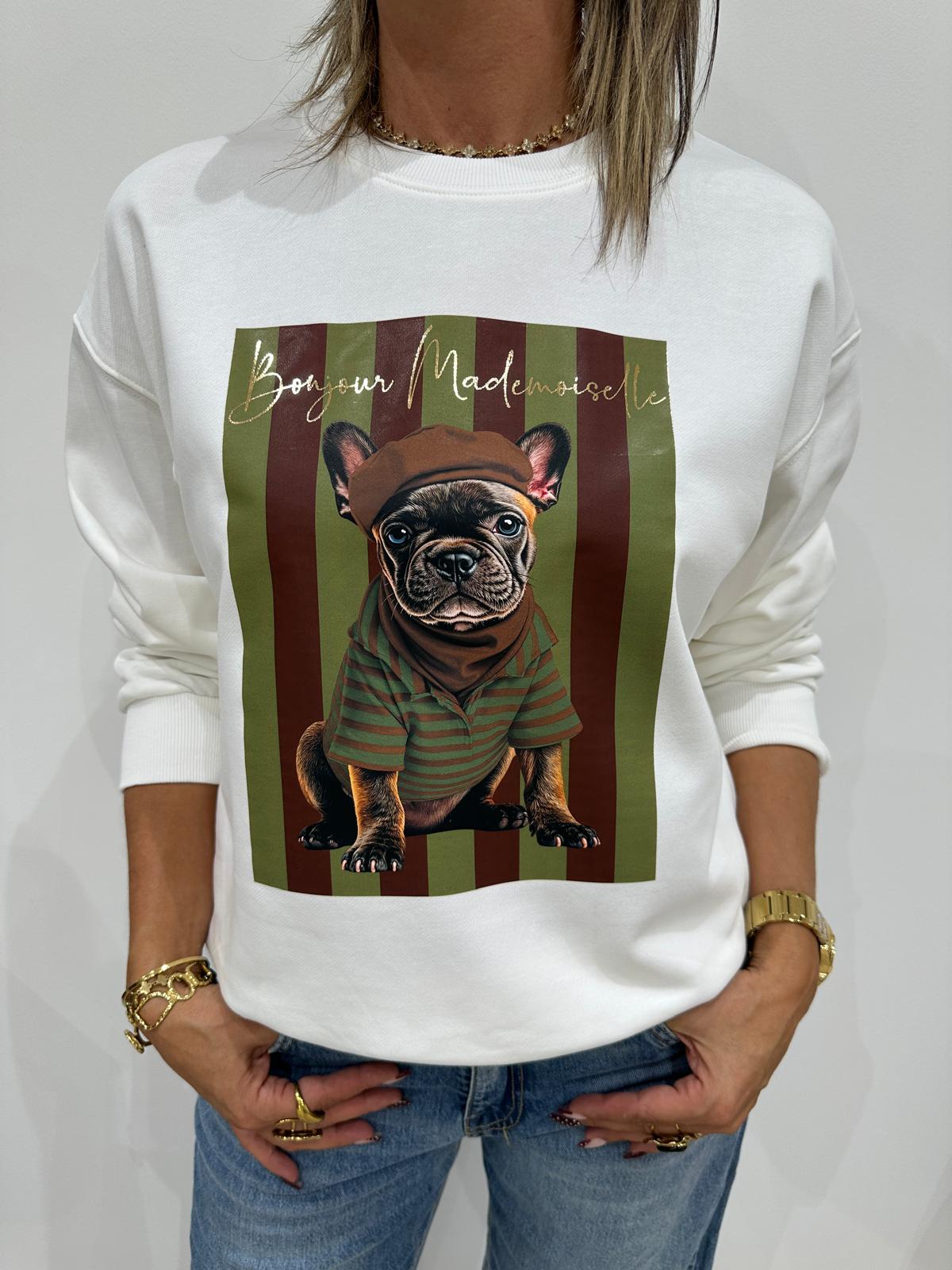 Sweat Bonjour Mademoiselle Chocolat