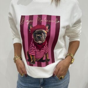 Sweat Bonjour Mademoiselle Rose