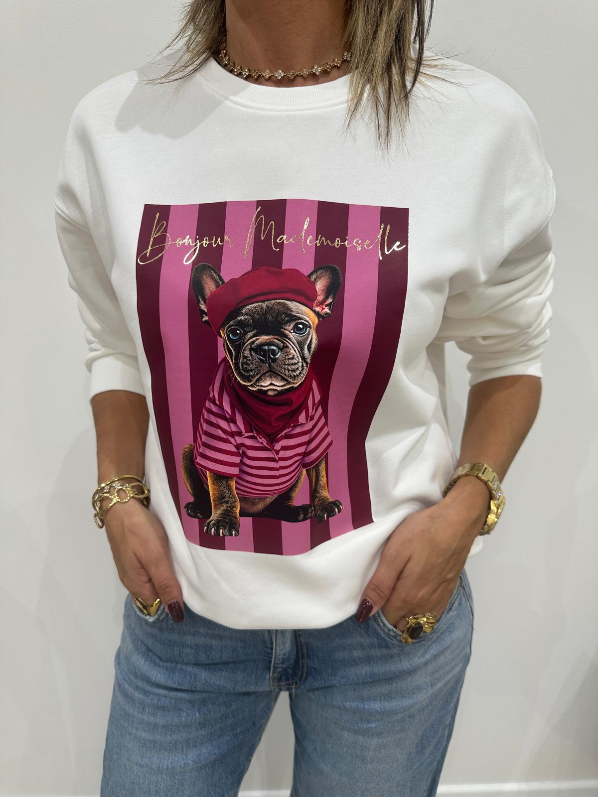Sweat Bonjour Mademoiselle Rose