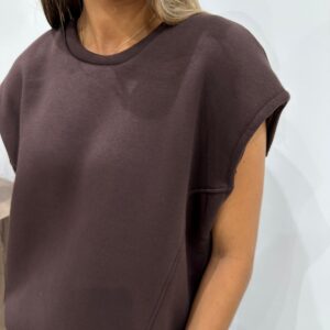 Sweat Sans Manches Nelio Chocolat