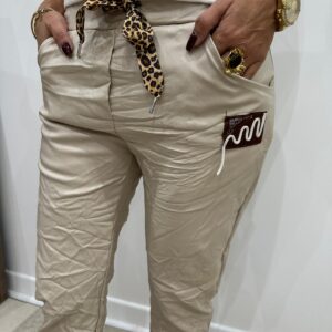 Pantajogg Brand Beige