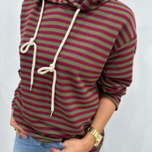 Sweat Dalto Kaki Bordeaux