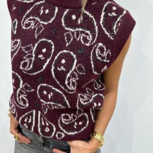 Pull Sans Manches Lubin Bordeaux