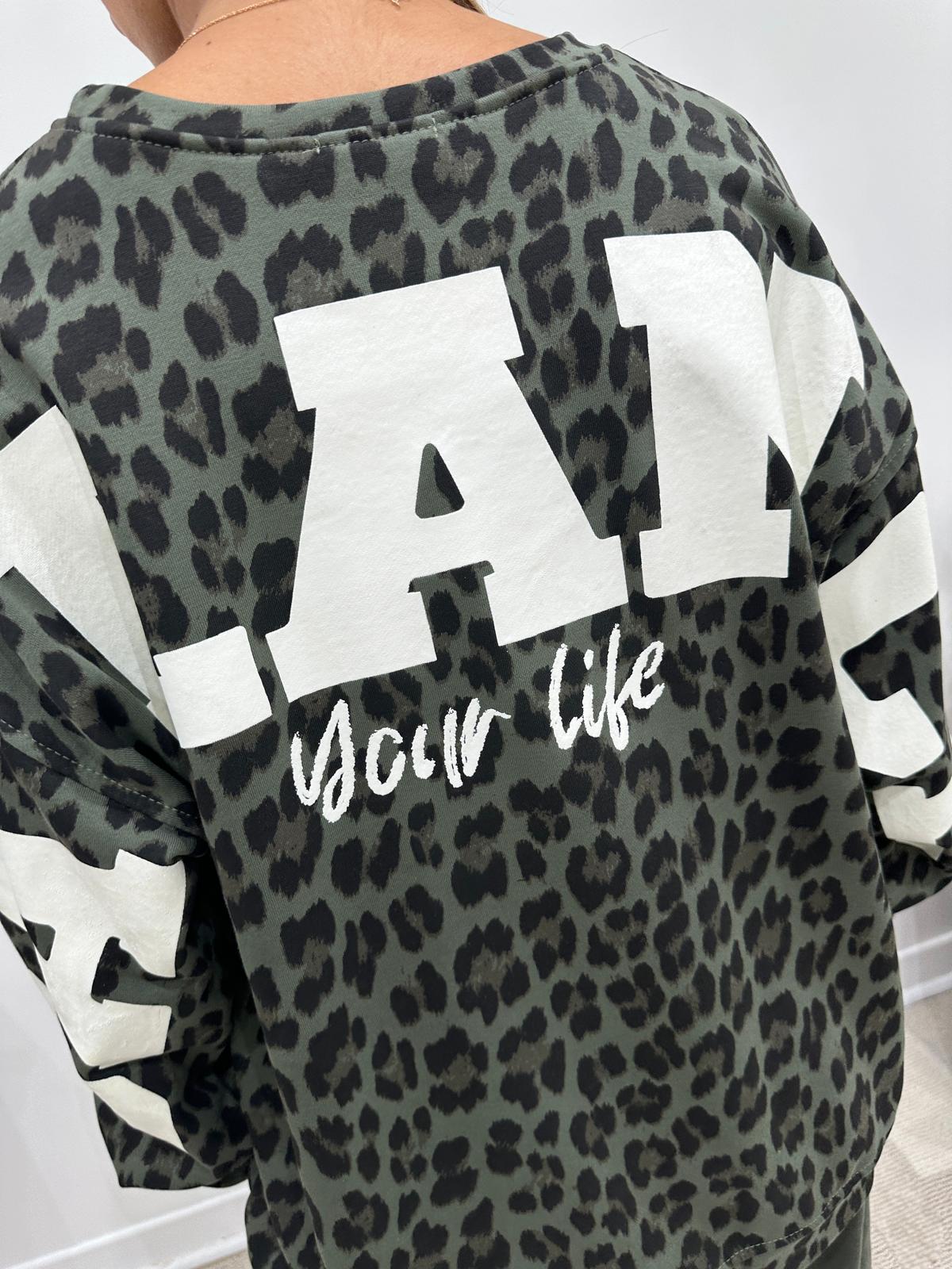 Sweat Balance Leopard Kaki