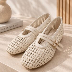 Ballerines Beige Tressées