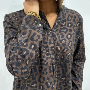 Blouse Clery Leopard Chocolat
