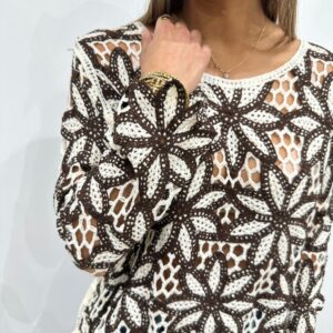 Pull Ajouré Siloe Chocolat