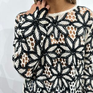 Pull Ajouré Siloe Noir