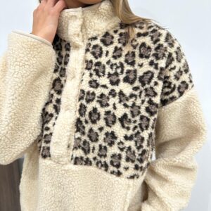 Sweat Polaire Leopard