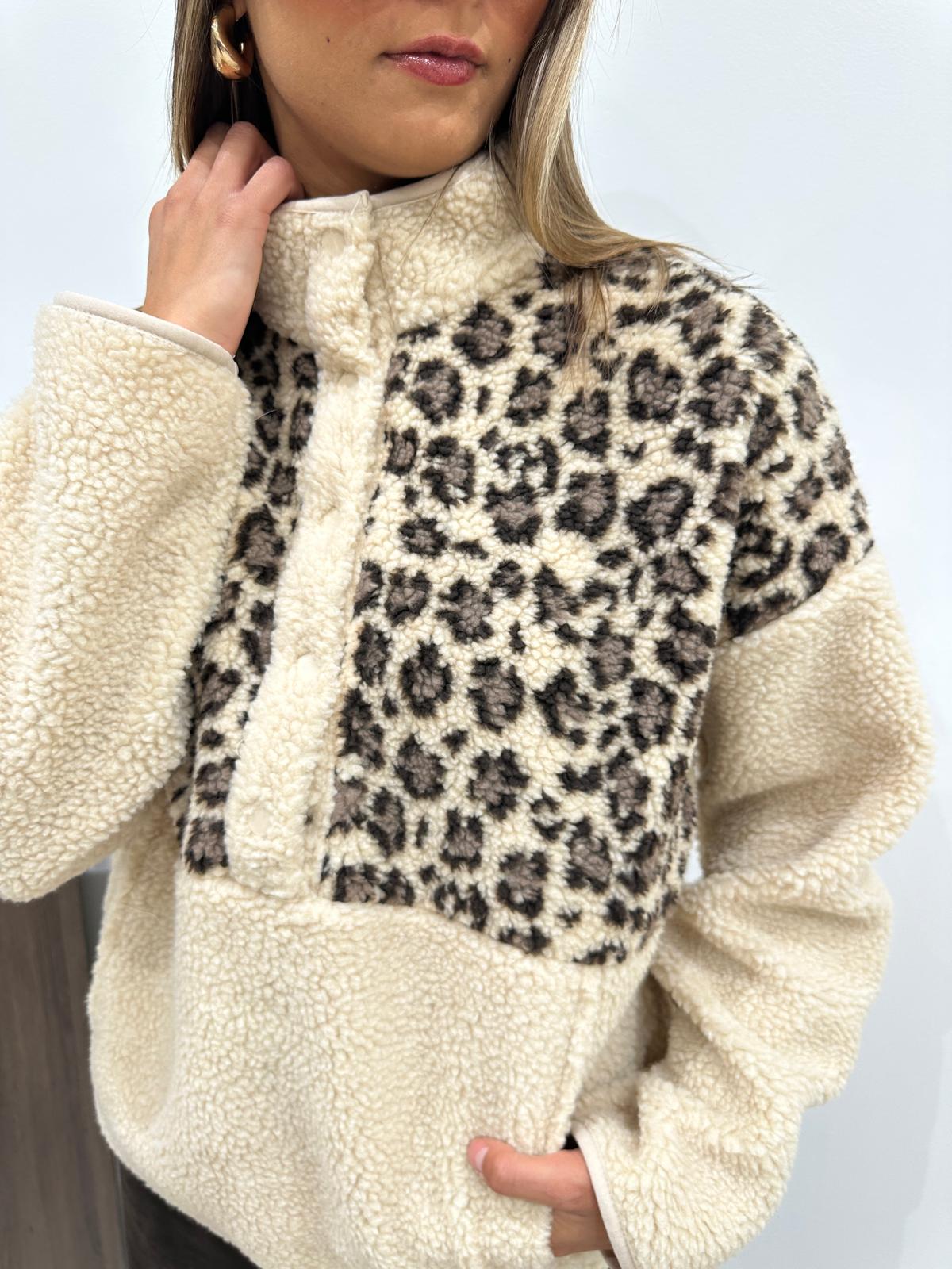 Sweat Polaire Leopard