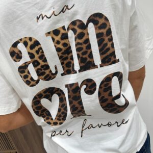 Tee-Shirt Mia Amore Por Favor Leopard