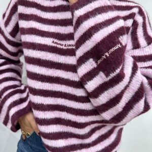 Pull Amour & Amour Bordeaux Rose