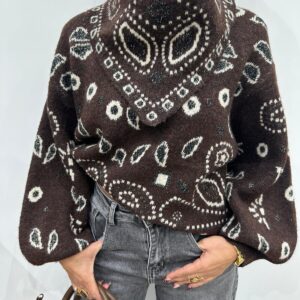 Pull Foulard Bandana Chocolat