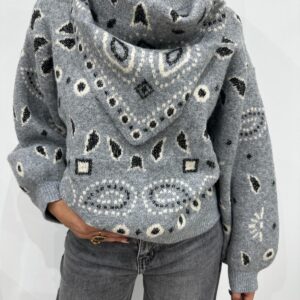 Pull Foulard Bandana Gris