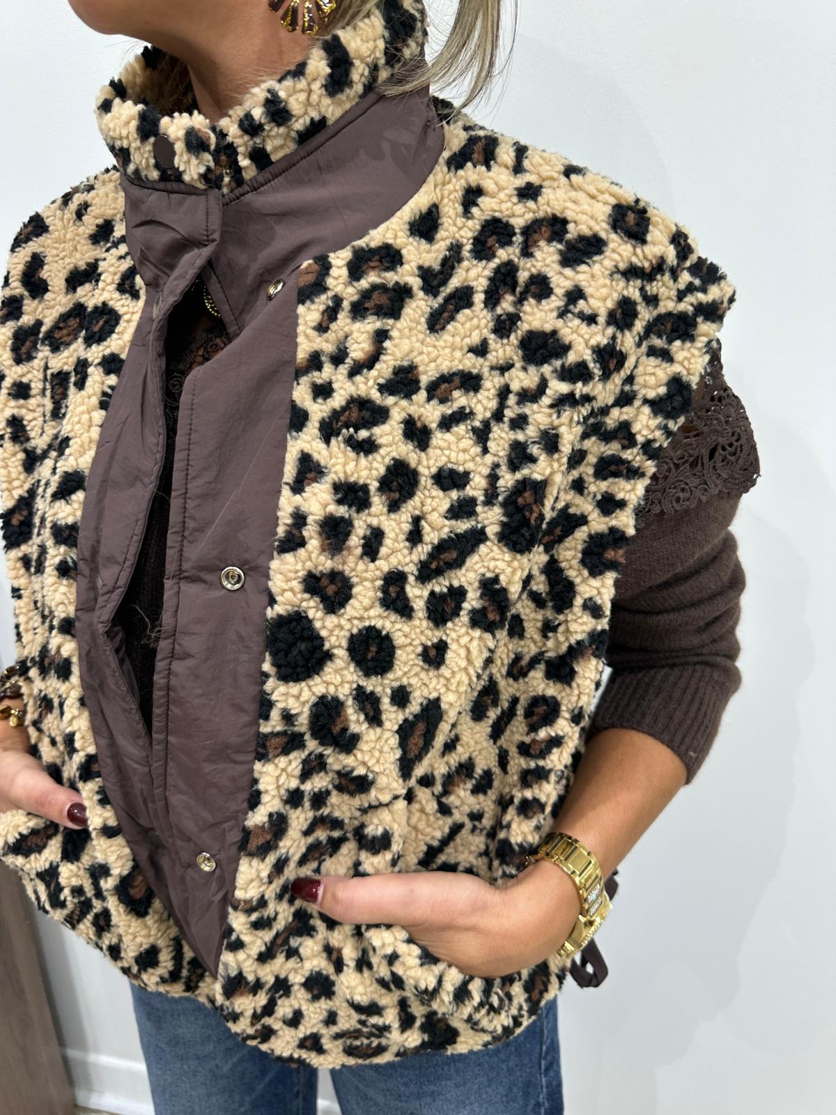 Gilet Reversible Leopard