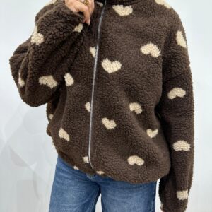 Veste Polaire Coeur Chocolat