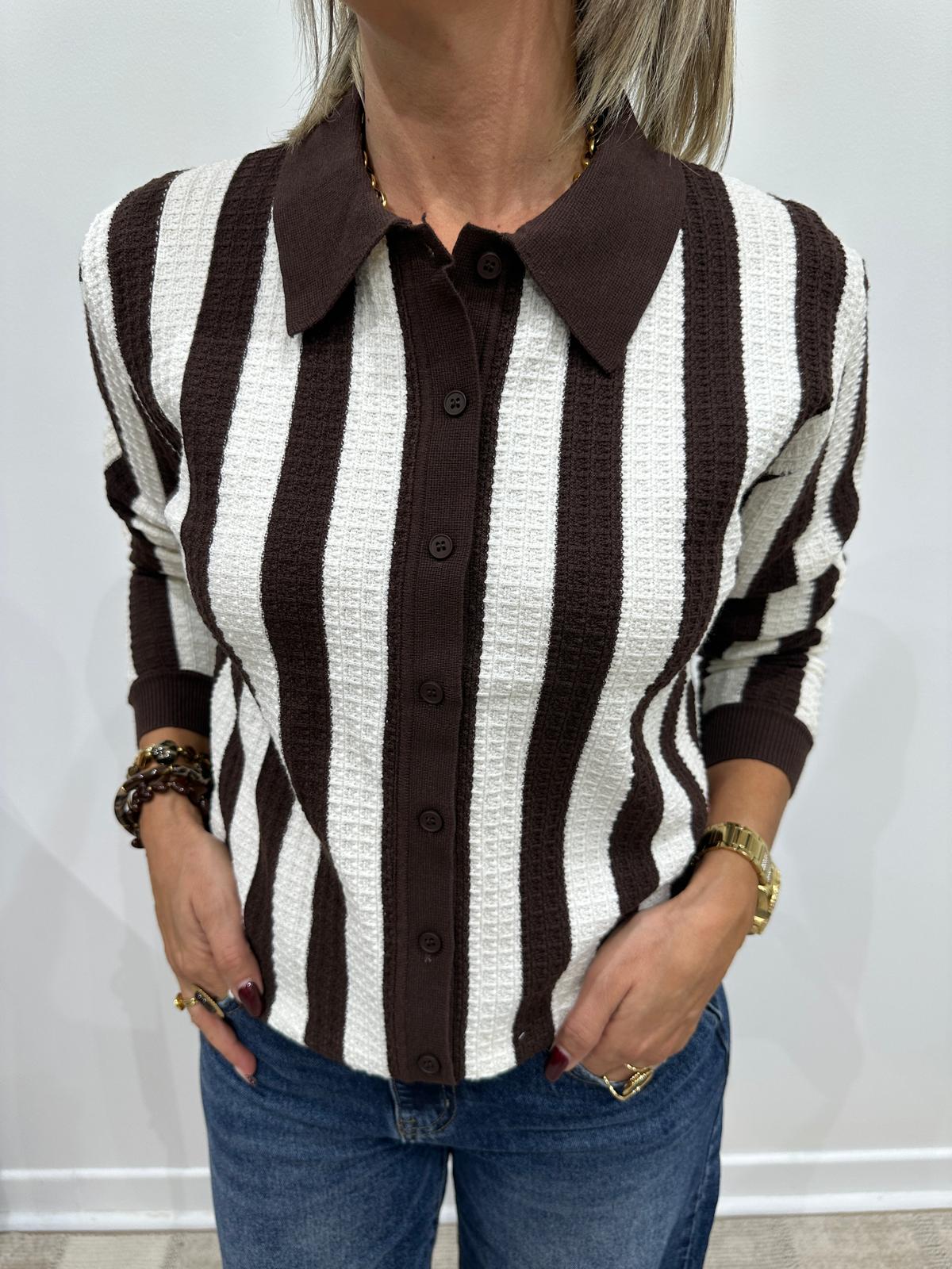 Pull Polo Martie Chocolat